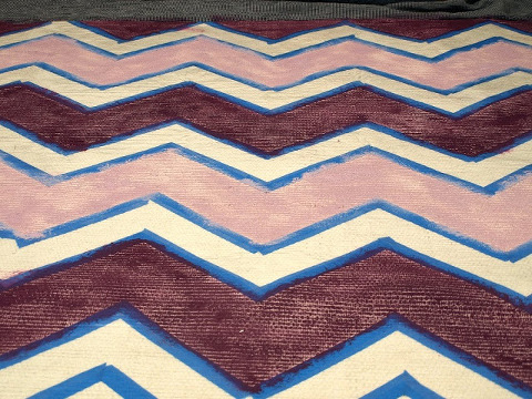 DIY painted rug process || This Little Miggy Stayed Home