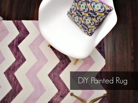 DIY Painted Rug Tutorial || This Little Miggy Stayed Home