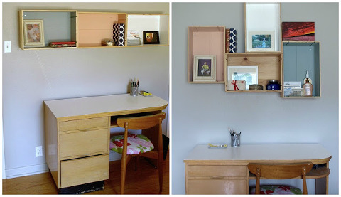 mid century desk makeover || This Little Miggy Stayed Home