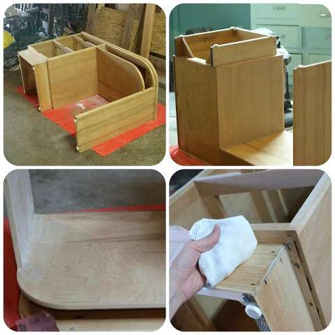 mid century desk makeover || This Little Miggy Stayed Home