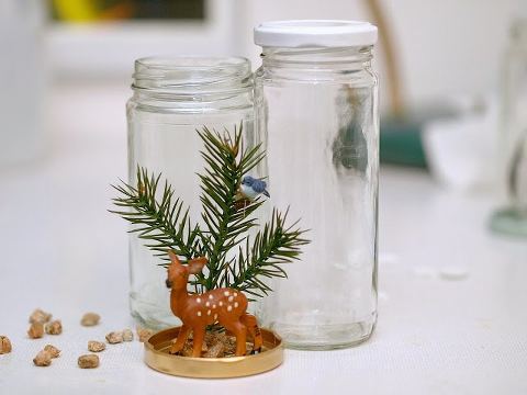 Homemade Snow Globes || This Little Miggy Stayed Home