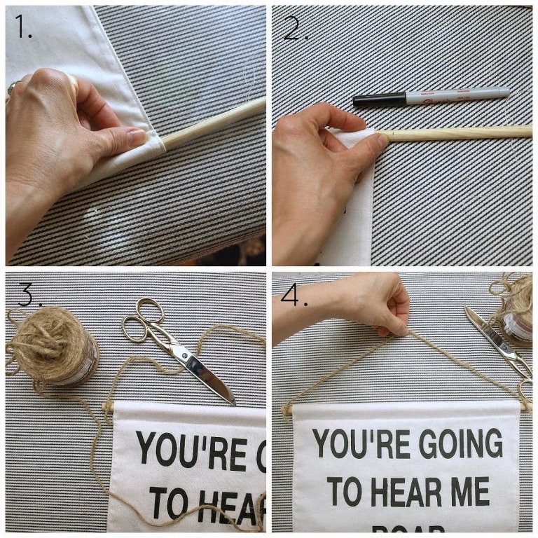 DIY Banner || This Little Miggy Stayed Home