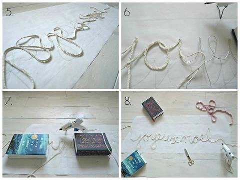 DIY Joyeux Noel Garland || This Little Miggy Stayed Home