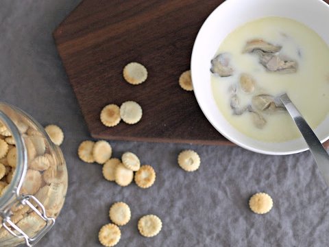oyster stew with oyster crackers || This Little Miggy