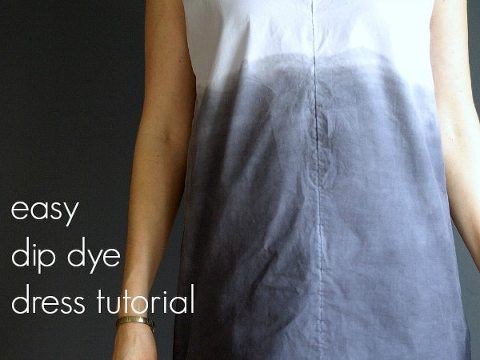 easy dip dye dress tutorial || This Little Miggy Stayed Home