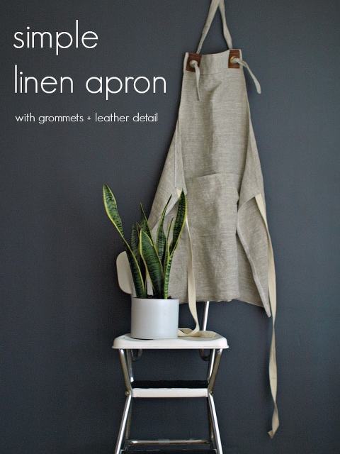 Simple Linen Apron || This Little Miggy