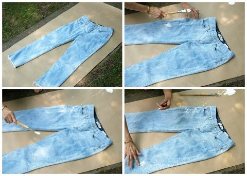 This Little Miggy || Paint Your Clothes Distressed Denim Edition