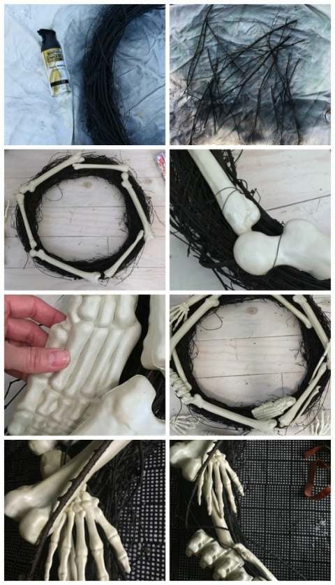 This Little Miggy || Sticks + Bones Halloween Wreath